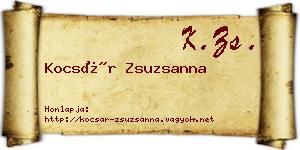 Kocsár Zsuzsanna névjegykártya