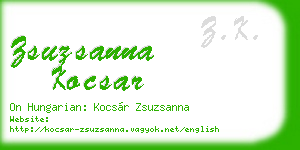 zsuzsanna kocsar business card